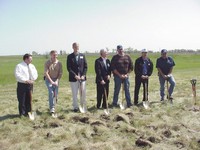 Members of the Edgeley Economic Dev. Corporation break ground for the Wind Farm